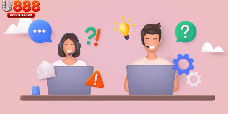Tương tác hỗ trợ khách hàng U888 qua mạng xã hội
